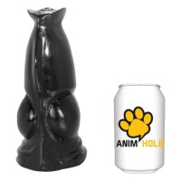 AnimHole Wolf - farkas pénisz dildó - 21cm (fekete) 90989 termék bemutató kép