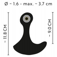 ANOS - akkus, rádiós, vízálló anál vibrátor (fekete) 74807 termék bemutató kép