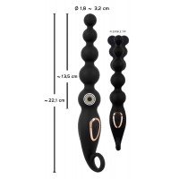 Anos Anal Beads - anál gyöngysor vibrációval (fekete) 74816 termék bemutató kép