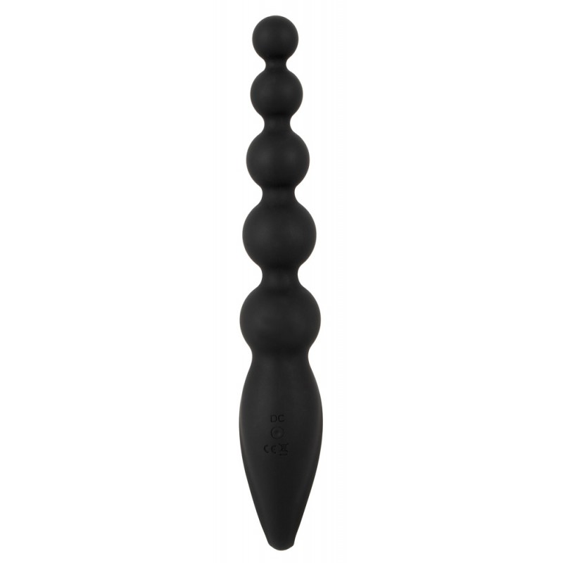 Anos Anal Beads - anál gyöngysor vibrációval (fekete) 64262 termék bemutató kép