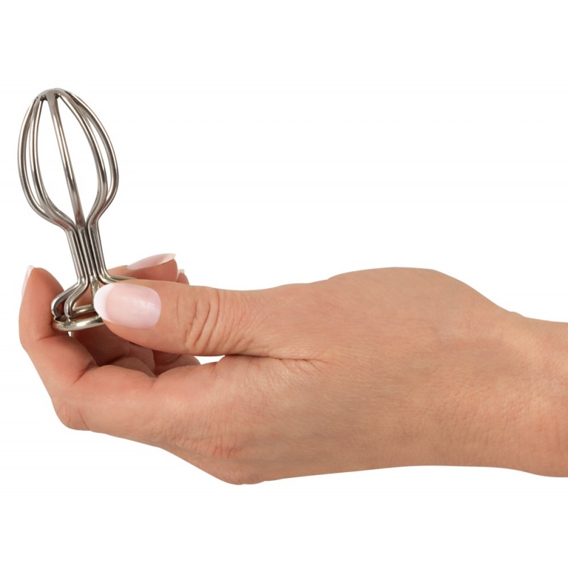 ANOS Metal (2,8cm) - kalitkás acél anál plug (ezüst) 71689 termék bemutató kép