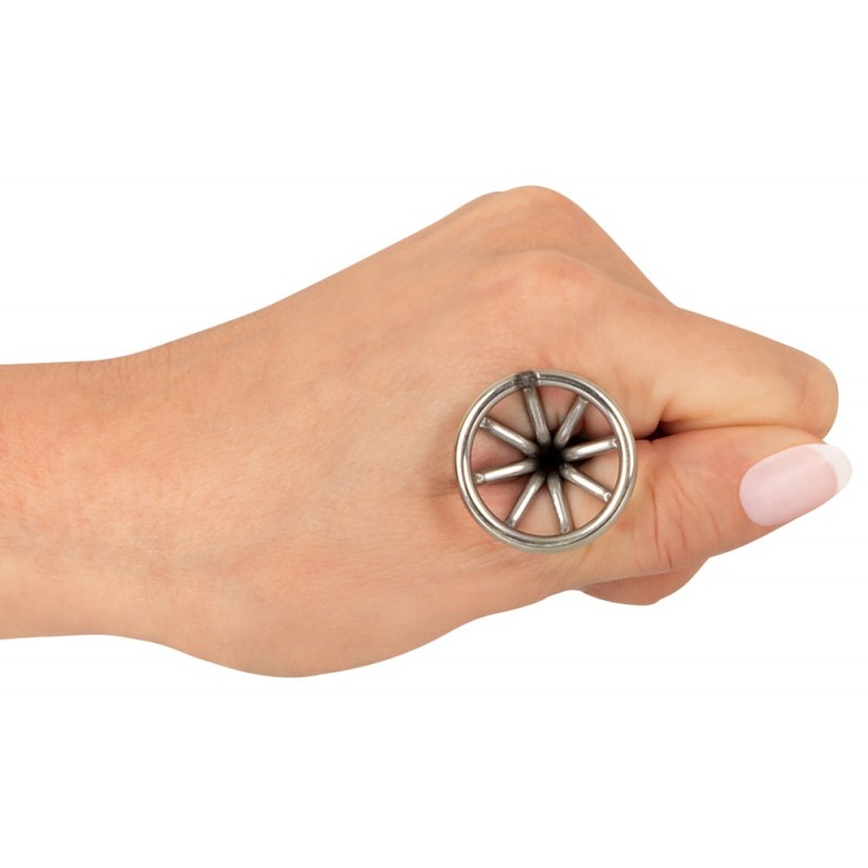 ANOS Metal (2,8cm) - kalitkás acél anál plug (ezüst) 71690 termék bemutató kép