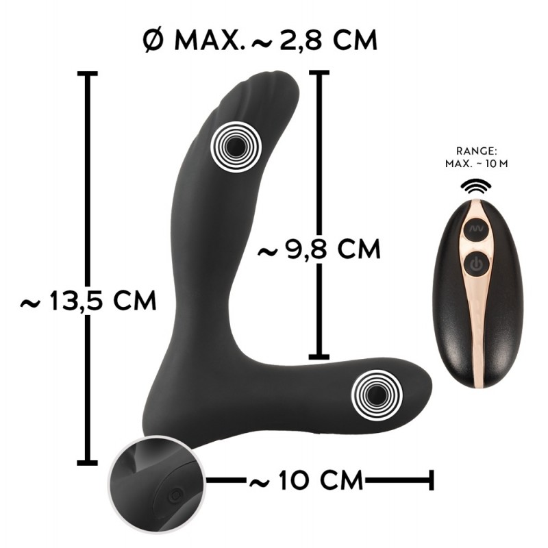 ANOS RC - akkus, rádiós prosztata vibrátor (fekete) 64777 termék bemutató kép