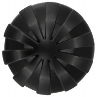 ANOS - szuperpuha, bordázott anál dildó - 5cm (fekete) 70131 termék bemutató kép