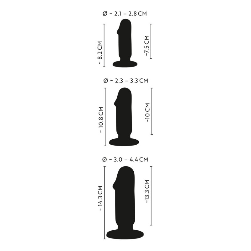 Anos Trainig Kit - anál dildó szett (3 részes) - fekete 64720 termék bemutató kép