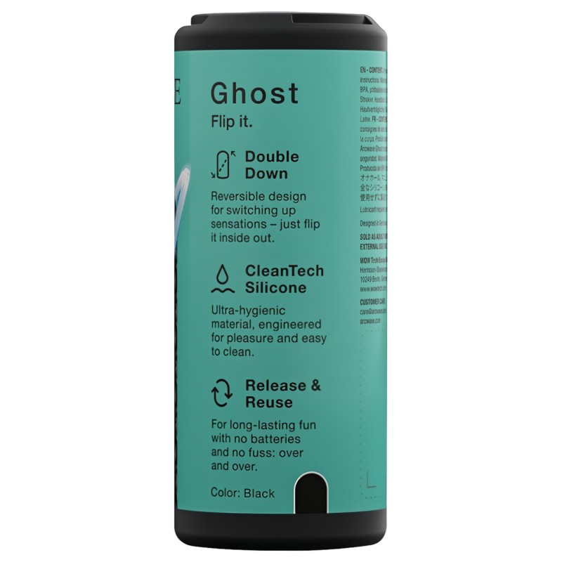 Arcwave Ghost - kifordítható zseb maszturbátor férfiaknak (fekete) 160722 termék bemutató kép