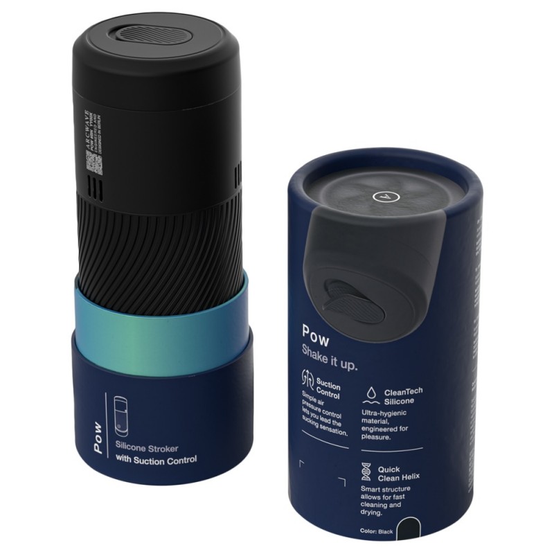 Arcwave Pow - manuális szívó maszturbátor (fekete) 90511 termék bemutató kép