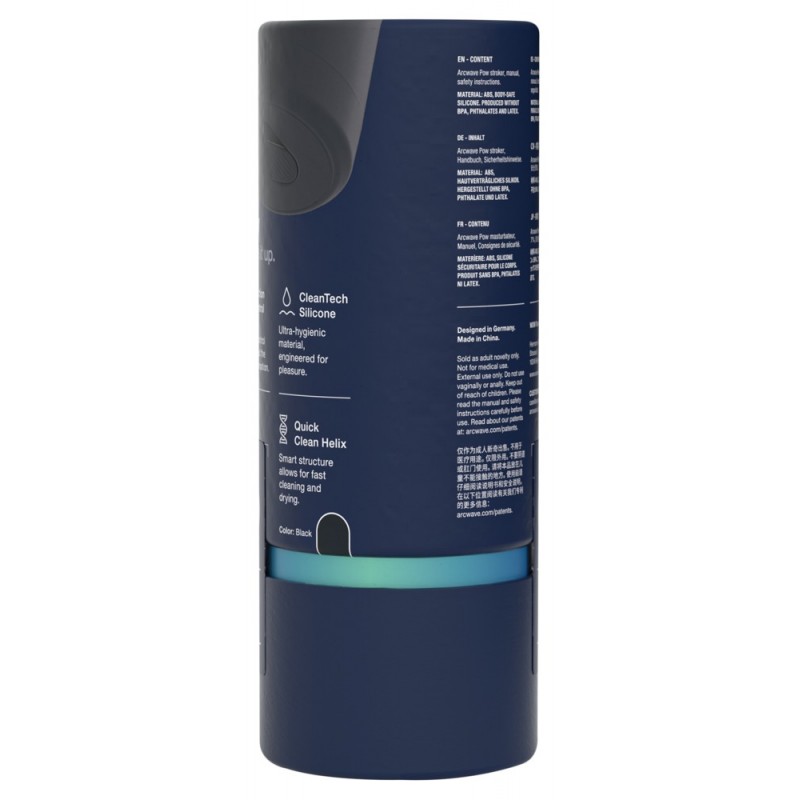 Arcwave Pow - manuális szívó maszturbátor (fekete) 90498 termék bemutató kép