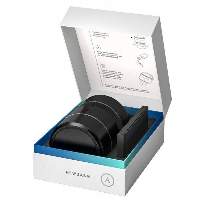 Arcwave Voy - szorító-forgó maszturbátor férfiaknak (fekete) 66839 termék bemutató kép