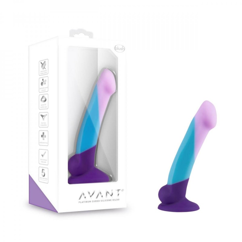Avant Purple Haze - tapadókorongos dildó (színes) 74075 termék bemutató kép