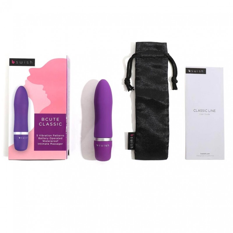 B SWISH Bcute Classic - vízálló rúzs vibrátor (lila) 30454 termék bemutató kép