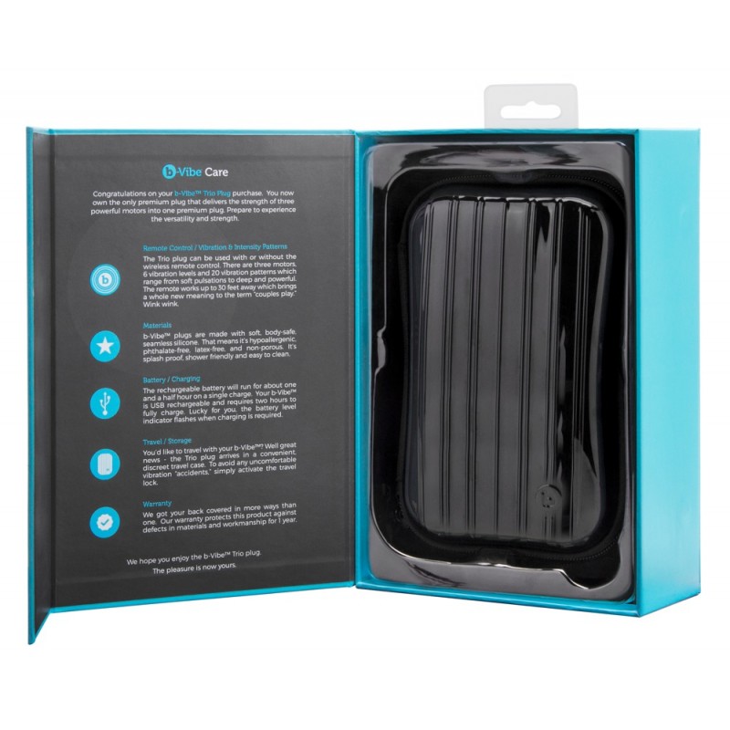 b-Vibe Novice - kezdő anál vibrátor (fekete) 57656 termék bemutató kép