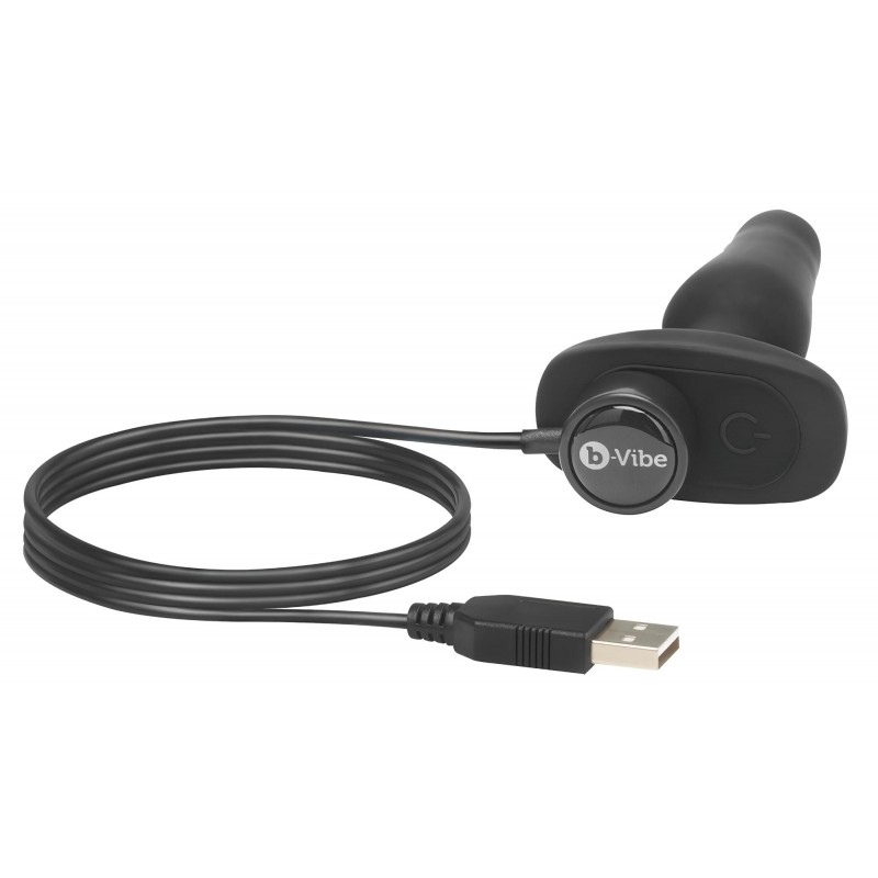 b-Vibe Novice - rádiós anál vibrátor kezdőknek (fekete) 157661 termék bemutató kép