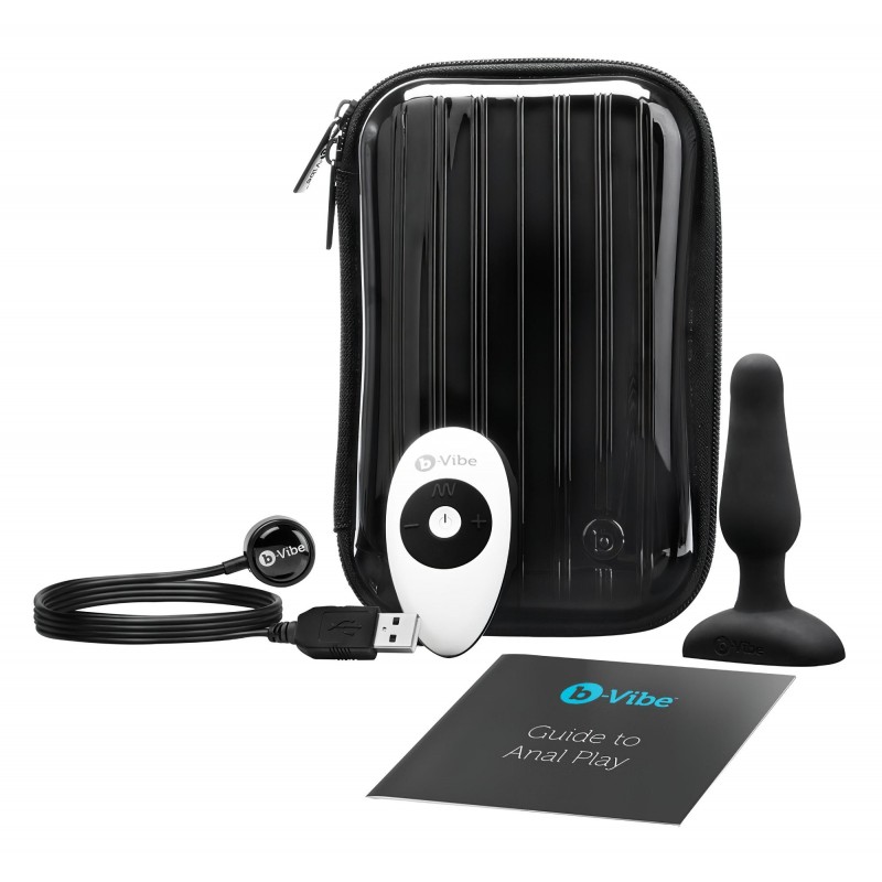 b-Vibe Novice - rádiós anál vibrátor kezdőknek (fekete) 157663 termék bemutató kép