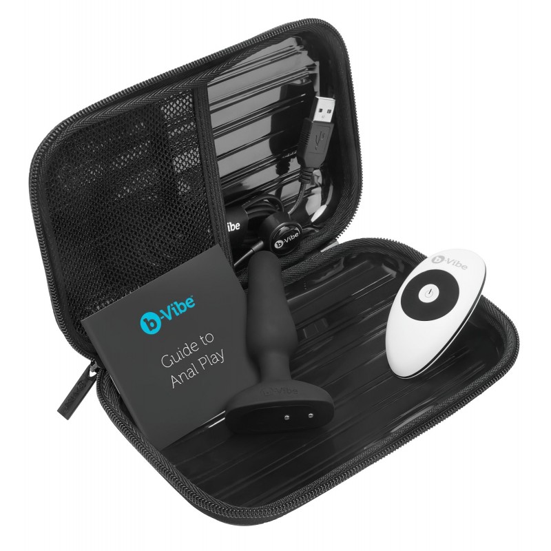 b-Vibe Novice - rádiós anál vibrátor kezdőknek (fekete) 157664 termék bemutató kép