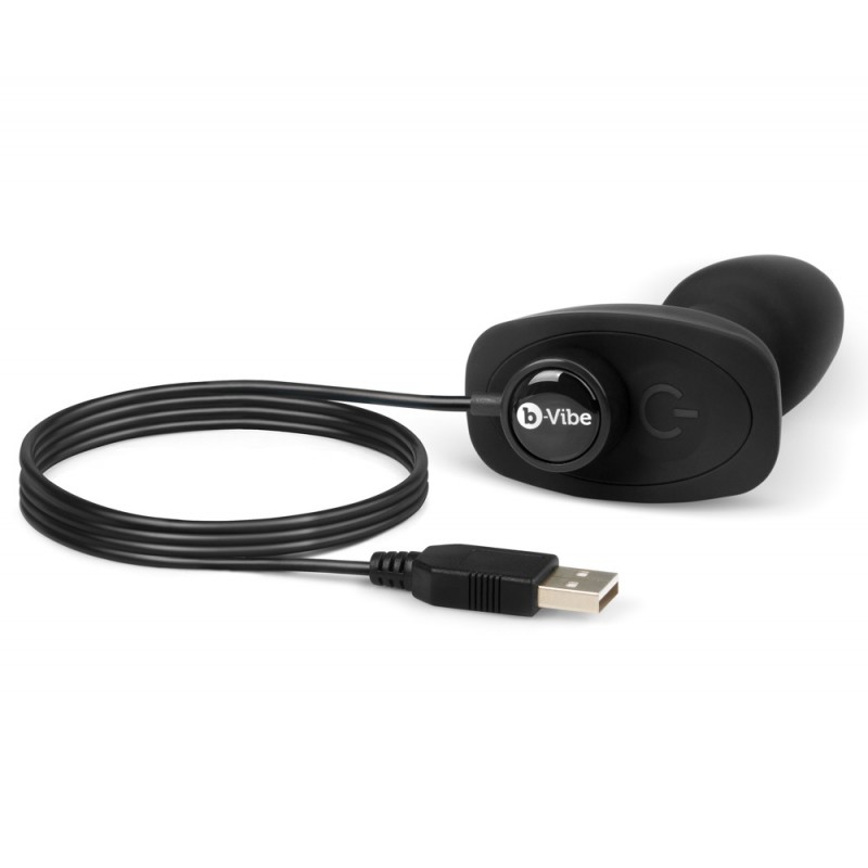 b-Vibe Rimming - forgó gyöngyös anál vibrátor (fekete) 76198 termék bemutató kép