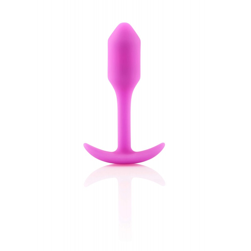 b-vibe Snug Plug 1 - anál plug belső súllyal (55g) - pink 18431 termék bemutató kép