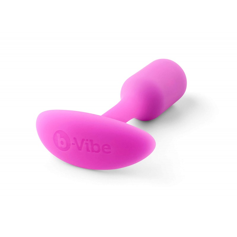 b-vibe Snug Plug 1 - anál plug belső súllyal (55g) - pink 18432 termék bemutató kép