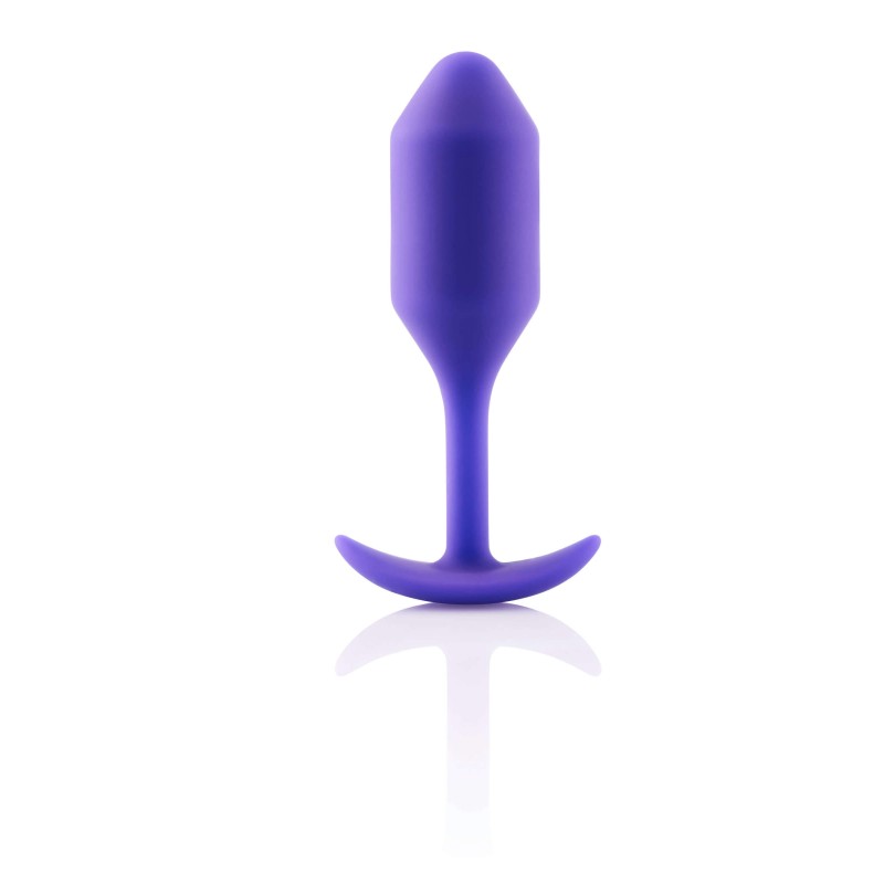 b-vibe Snug Plug 2 - dupla golyós anál plug (114g) - lila 18378 termék bemutató kép