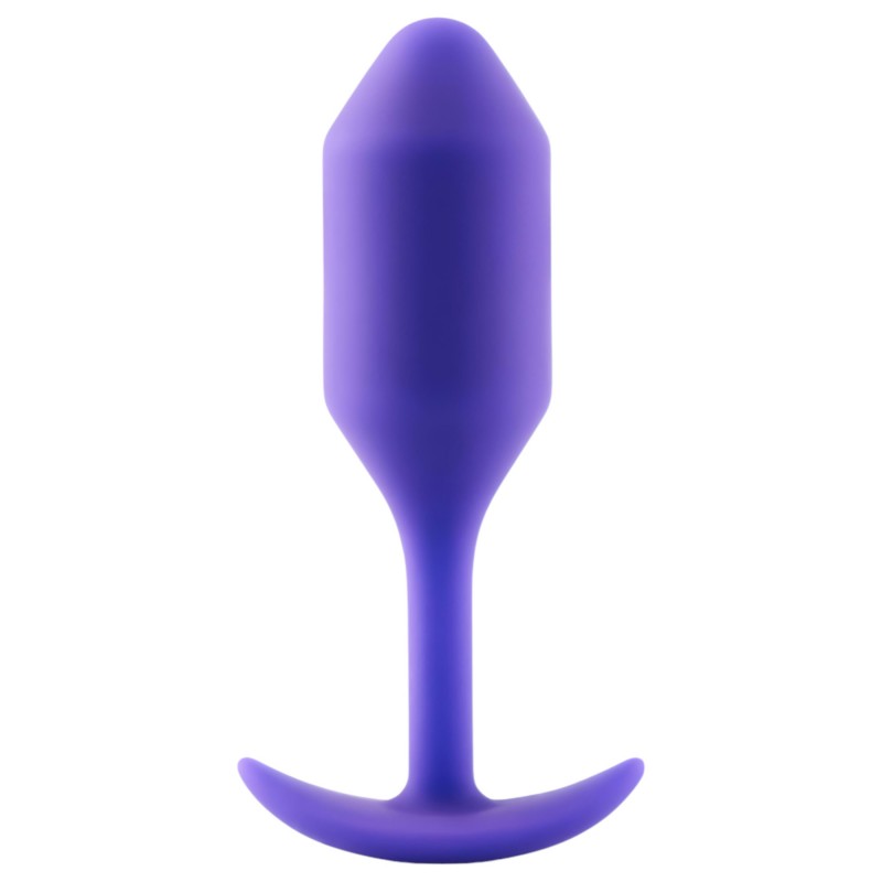 b-Vibe Snug Plug 2 - dupla golyós anál plug (114 g, lila) 137268 termék bemutató kép