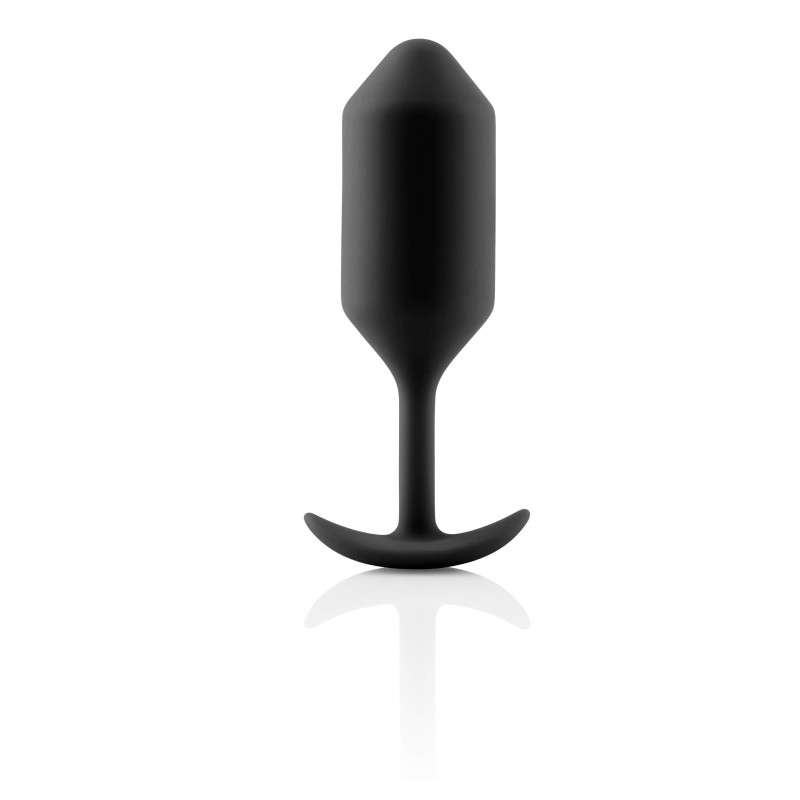 b-vibe Snug Plug 3 - dupla golyós anál plug (180g) - fekete 18389 termék bemutató kép