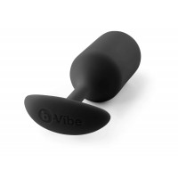 b-vibe Snug Plug 3 - dupla golyós anál dildó (180g) - fekete 18390 termék bemutató kép