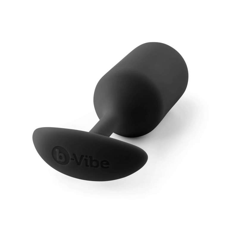 b-vibe Snug Plug 3 - dupla golyós anál plug (180g) - fekete 18390 termék bemutató kép