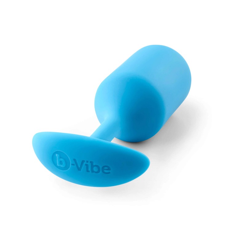 b-vibe Snug Plug 3 - dupla golyós anál plug (180g) - kék 18386 termék bemutató kép