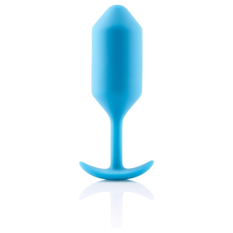 b-Vibe Snug Plug 3 - kék dupla golyós, súlyozott anál plug (180 g) 164573 termék bemutató kép