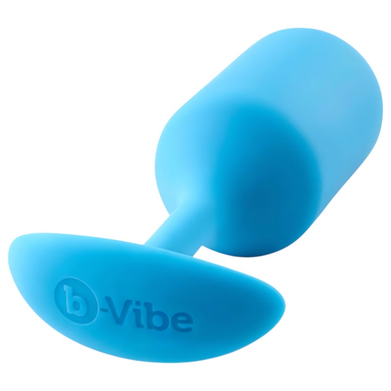 b-Vibe Snug Plug 3 - kék dupla golyós, súlyozott anál plug (180 g) 164574 termék bemutató kép