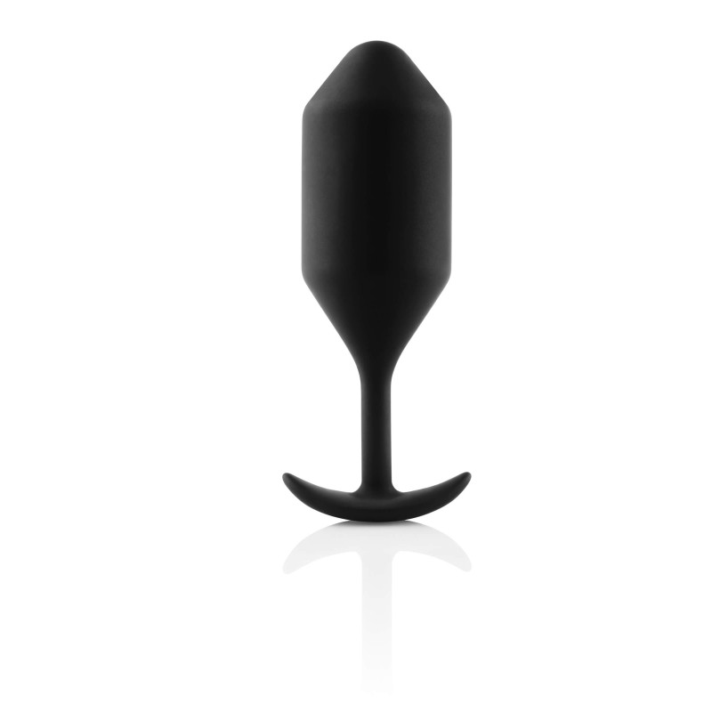 b-vibe Snug Plug 4 - dupla golyós anál plug (257g) - fekete 18393 termék bemutató kép