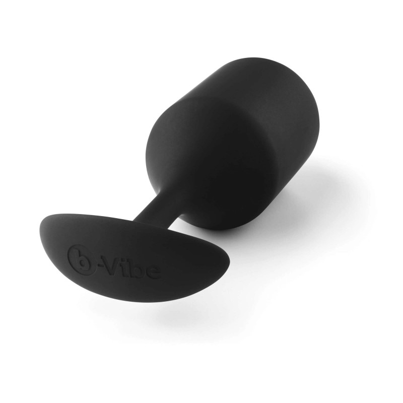 b-vibe Snug Plug 4 - dupla golyós anál plug (257g) - fekete 18394 termék bemutató kép