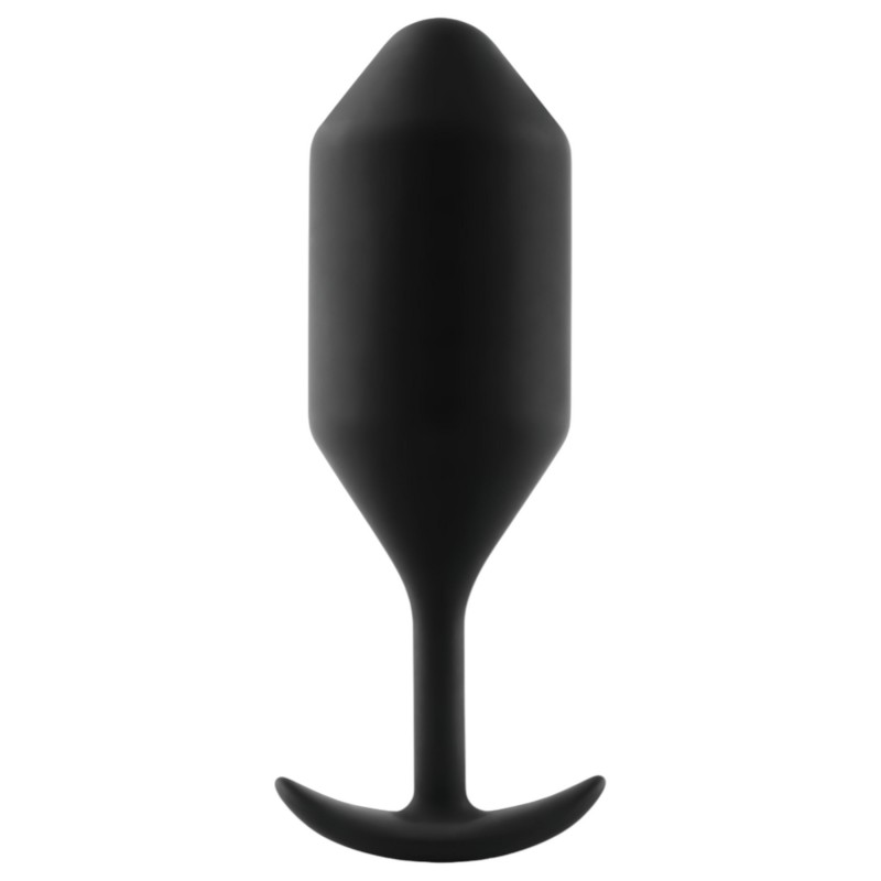 b-vibe Snug Plug 4 - dupla golyós anál plug (257g) - fekete 119132 termék bemutató kép
