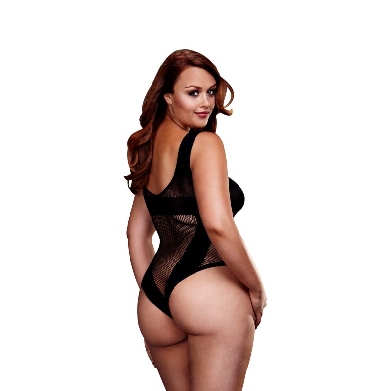 BACI Plus Size - rafinált, necc body (fekete) 11845 termék bemutató kép