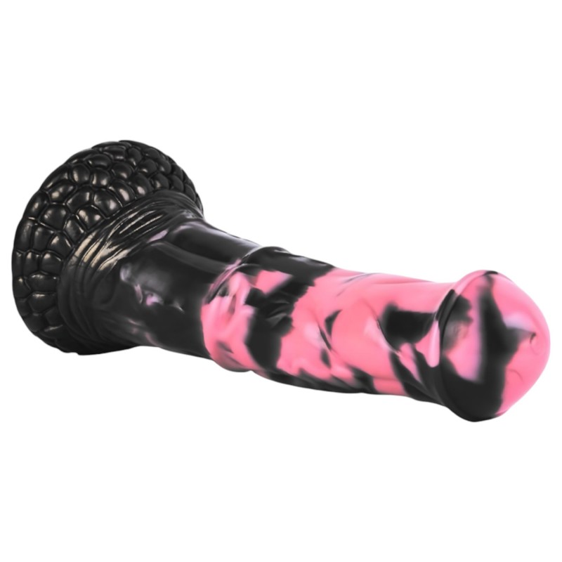 Bad Horse - szilikon ló pénisz dildó - 18cm (fekete-pink) 112692 termék bemutató kép