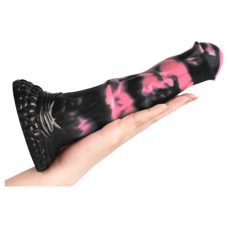 Bad Horse - szilikon ló pénisz dildó - 18cm (fekete-pink) 112693 termék bemutató kép