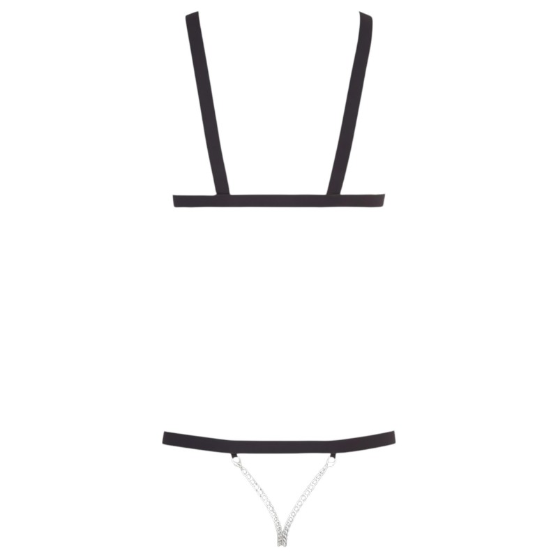 Bad Kitty - fekete szegecses pántos body (S-L) 153079 termék bemutató kép