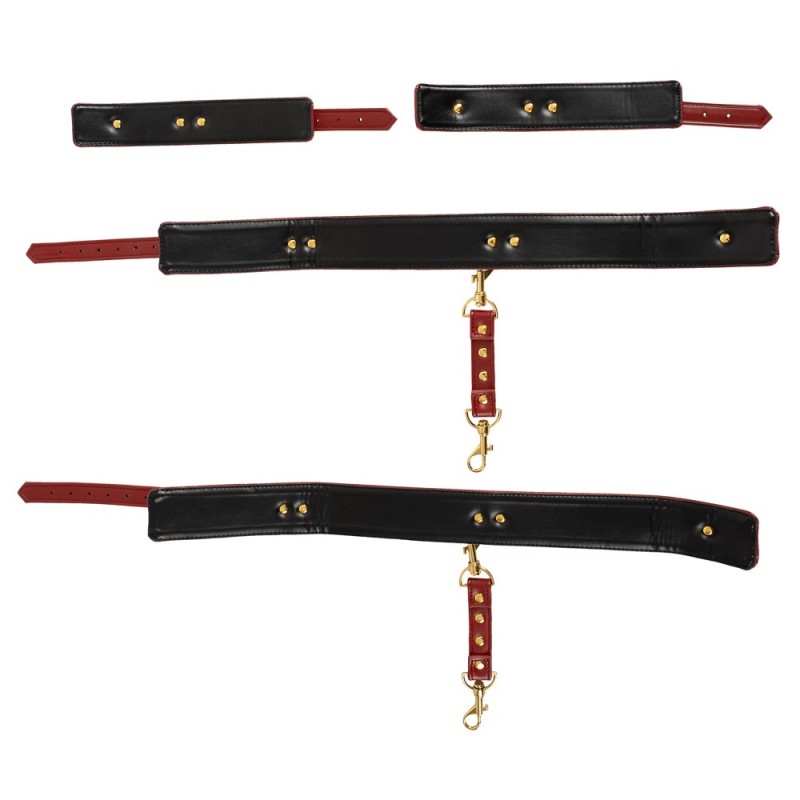 Bad Kitty - kezeket a combokhoz bilincs szett (piros) 51457 termék bemutató kép