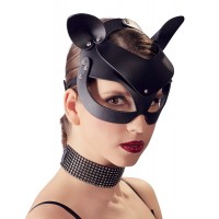 Bad Kitty - műbőr, strasszos cicamaszk - fekete (S-L) 65478 termék bemutató kép