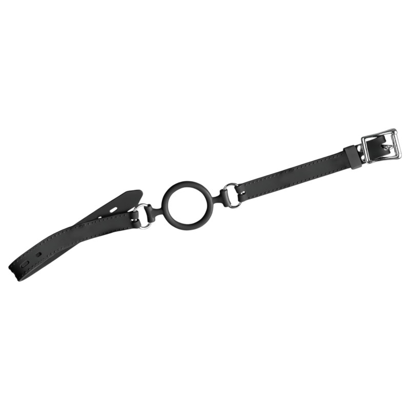 Bad Kitty - szilikon karika szájpecek (fekete) 105510 termék bemutató kép