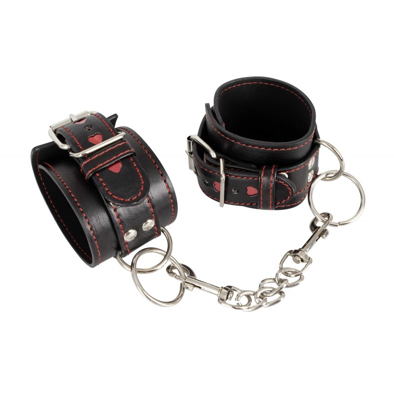 Bad Kitty - szíves bilincsek (fekete) 12552 termék bemutató kép
