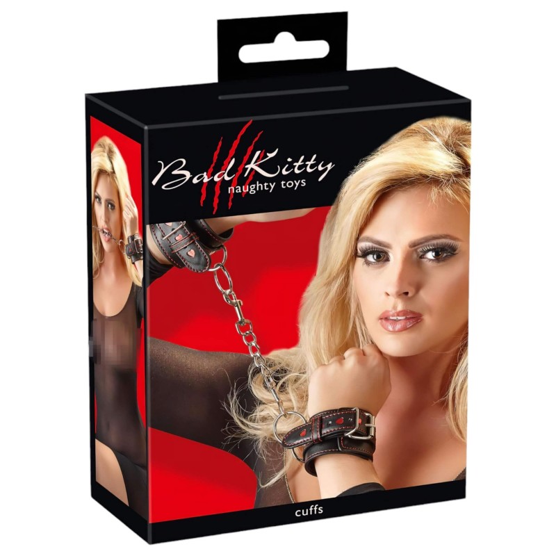Bad Kitty - szíves szex bilincs pároknak (fekete) 157592 termék bemutató kép