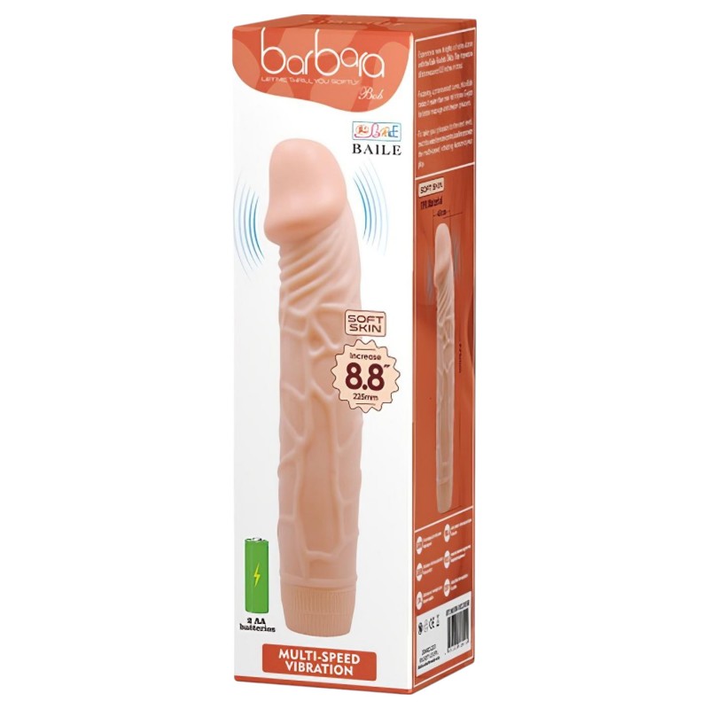 Baile Barbara - élethű vibrátor - 22,5 cm (testszínű) 142723 termék bemutató kép