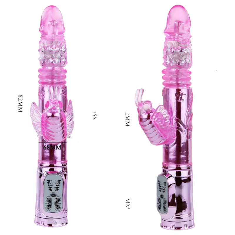 Baile - pillangós, csiklókaros vibrátor (pink) 98370 termék bemutató kép