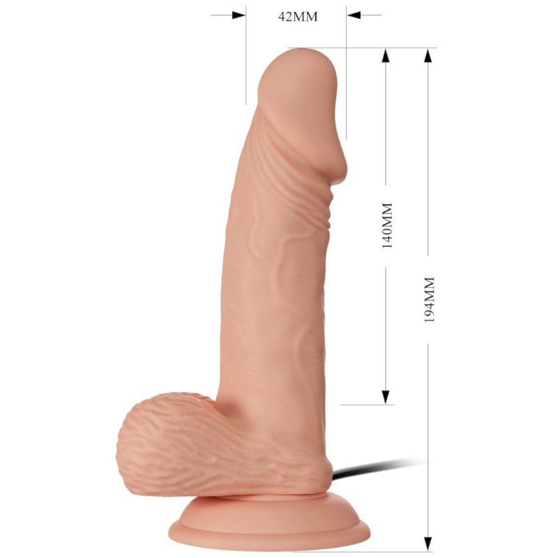 Baile Zebulon - testszínű élethű, herés vibrátor (19 cm) 163748 termék bemutató kép