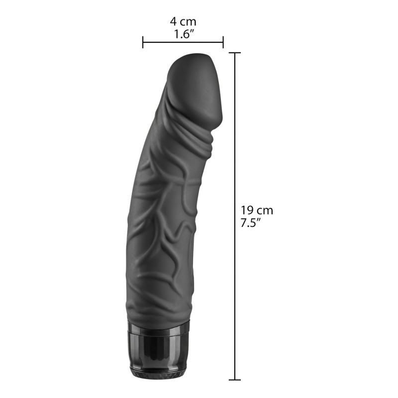 Baseks - élethű rúdvibrátor (fekete) - 19 cm 151729 termék bemutató kép