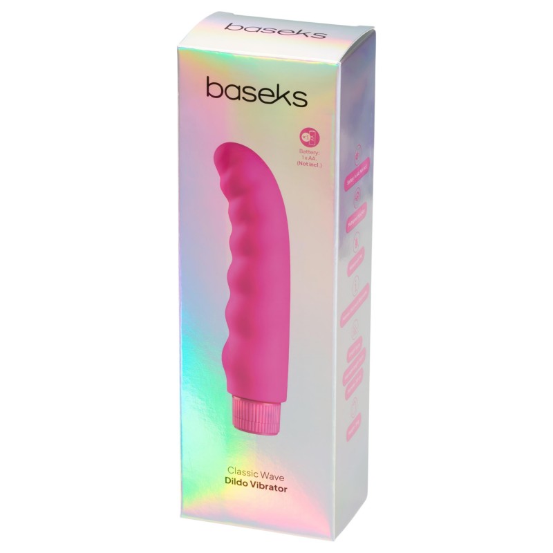 Baseks - hullámos vibrátor (rózsaszín) - 16 cm 151731 termék bemutató kép