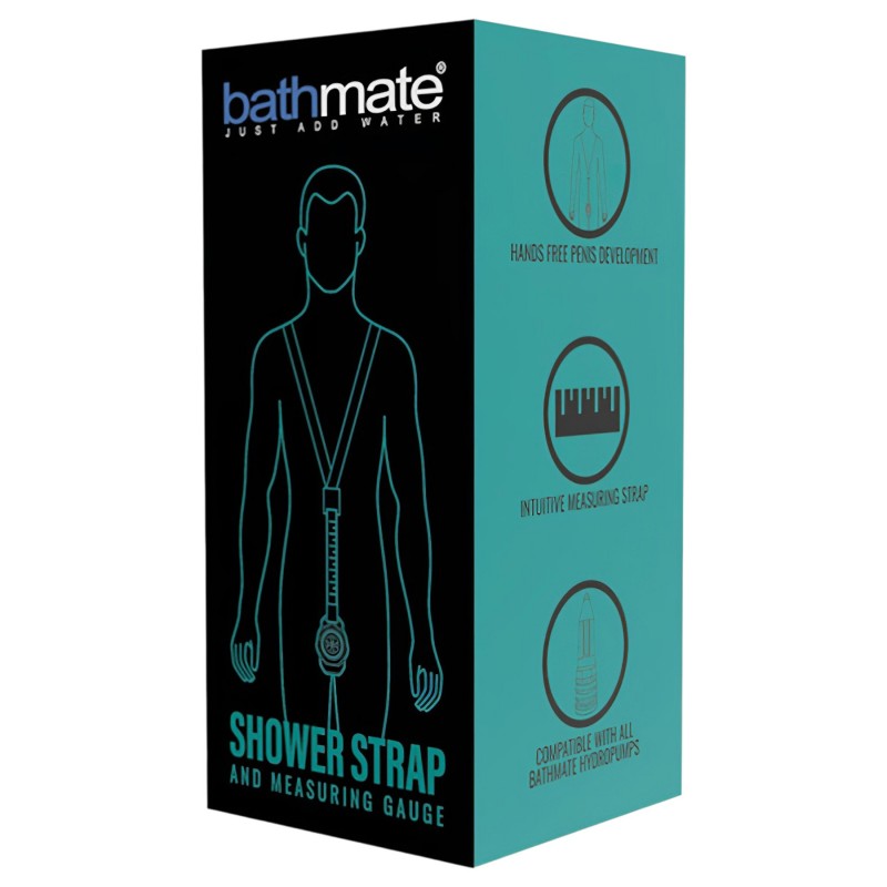 Bathmate Shower Strap - pumpatartó mérőheveder (fekete) 145505 termék bemutató kép