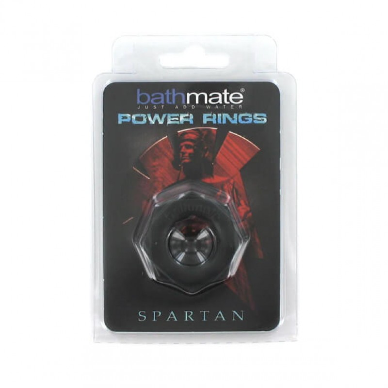 BathMate - Spartan szilikon péniszgyűrű (fekete) 67332 termék bemutató kép