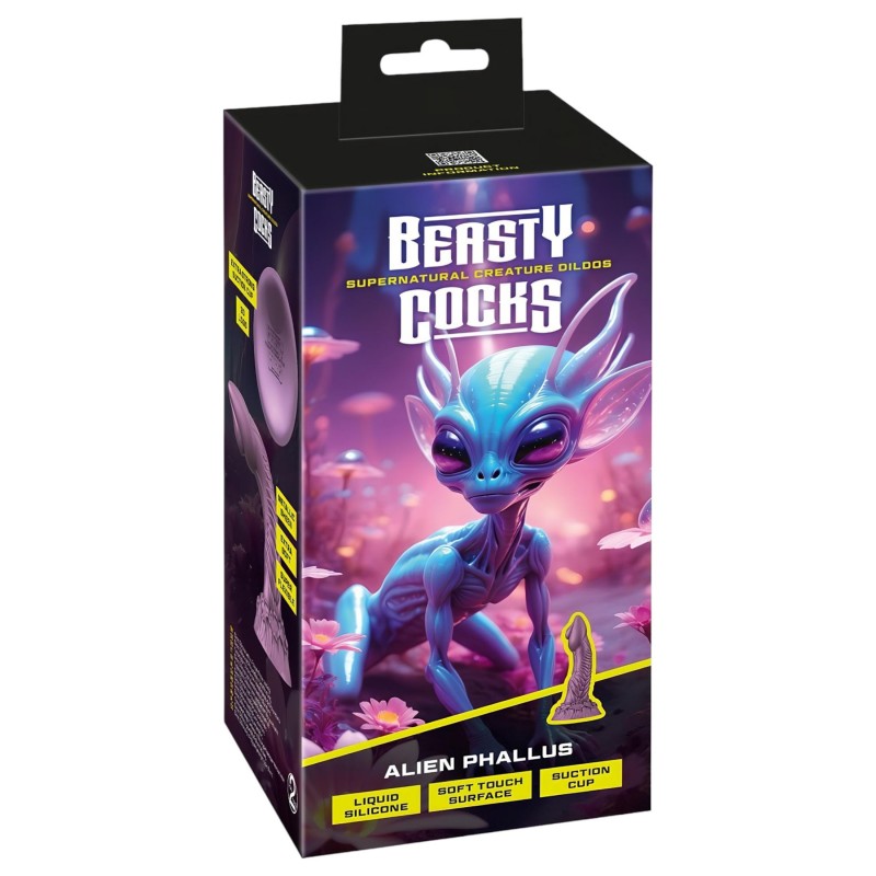 Beasty Cocks Alien Phallus - űrlény dildó (lila) 110149 termék bemutató kép